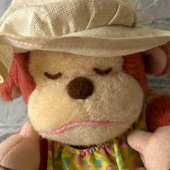 CREATIVE CONCEPTS MONKEY WITH FLOWERY DRESS STUFFED ANIMAL - Picture 4 of 4